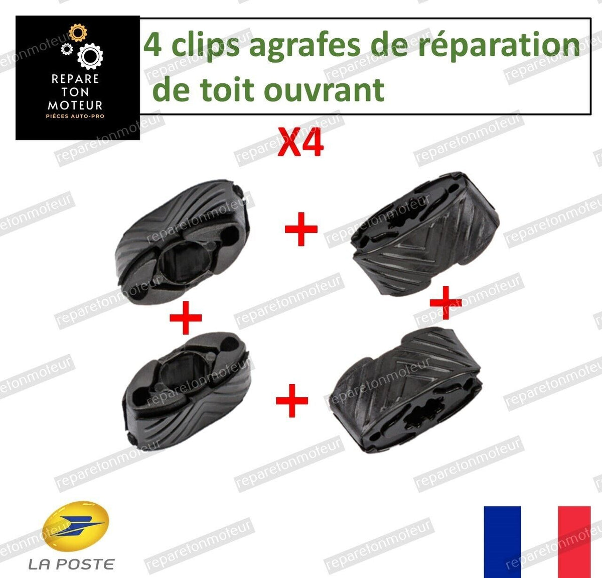 FFTH 2 Pièces Support Réparation Toit Ouvrant Coulissant Pour Renault Megane 2 - Réf 7701209744