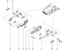 Charger l'image dans la galerie, COUVERCLE EMBOUT POIGNEE DE PORTE GAUCHE MEGANE, SCENIC, LAGUNA 2/3 806470003R