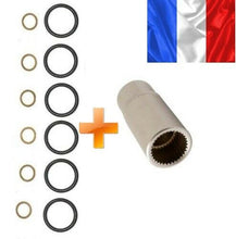 Charger l'image dans la galerie, Douille pompe à injection Bosch MERCEDES + 6 joints torique + 6 rondelles cuivre
